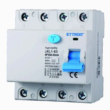 ETTROIT JX346364 Interruttore Differenziale Puro 4P 63A 30mA 380V-6KA CLASSE A
