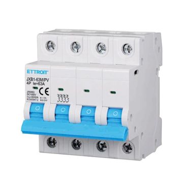Photovoltaic Magnetic Thermal Switch 4P DC 1000V 63A 6kA Occupies 4 DIN Modules Ettroit JX6463
