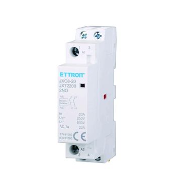 AC contactor 2P 20A 2NO 250V occupies 1 DIN module Ettroit JX72200