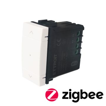 ETTROIT Smart ZigBee Tuya Roller Shutter z przyciskiem góra/dół, 230 V, biały, kompatybilny z BTicino Living – SKU LBZB1202