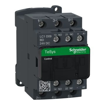 Schneider Electric TeSys D LC1D09BD – Contacteur triphasé 9 A CA‑3, bobine 24 V CC
