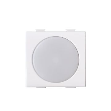 ETTROIT Lampada segnapasso LED 220V 4000K con interruttore ON/OFF – 2 MODULI, Serie Solar compatibile BTicino Matix – MT0322