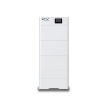 Kit de Baterías V-TAC 40kWh ALTA TENSIÓN (8*5.12kWh) Baterías de Almacenamiento Apilables BMS Integrado 409V, IP65, CEI 0-21 - 120028