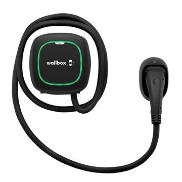 Wallbox Electric car charger Pulsar Max station 7.4kW, Type 2 connector with 5 meter cable Waterproof IP55 & IK10 Bluetooth and Wi-Fi connectivity