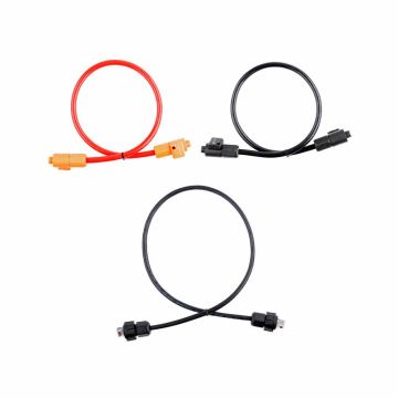 DEYE RW-M6.1-BCable Par de cables de alimentación de batería paralelos - 4AWG y cable de comunicación RJ45 - 60cm