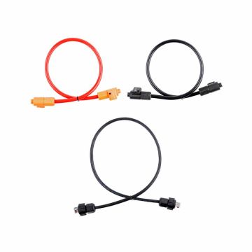 DEYE RW-M6.1-BCable Paire de câbles d&#39;alimentation batterie parallèles - Câble de communication 4AWG et RJ45 - 60cm