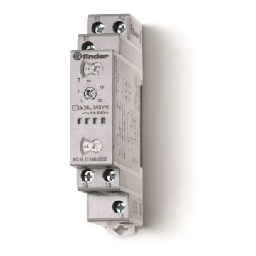 FINDER SERIE 80 Temporizador modular 8 A 21v/230v relé temporizador luz escalera 805102400000