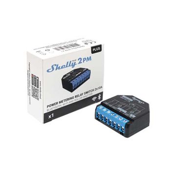 Shelly Plus 2PM smart WiFi relay switch 2Ch 10A with power measurement