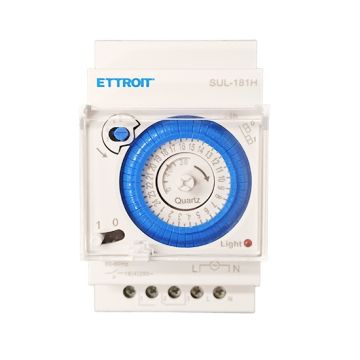 ETTROIT Timer Orario Meccanico a Quarzo 16A 250V AC 110–230V 45–60Hz - SUL181H