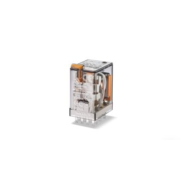 FINDER Relé industrial enchufable 55.34 para enchufes 4 intercambios 7A 12 V AX