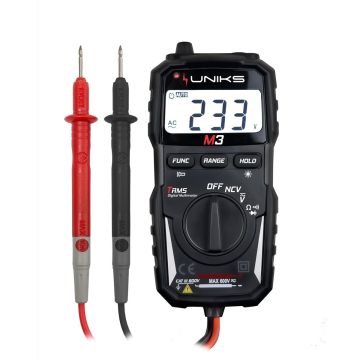 UNIKS M3 – TRMS-Taschenmultimeter mit automatischer Bereichswahl