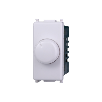 ETTROIT Regolatore dimmer manuale 100-1000W ON/OFF Compatibile vimar Arkè colore bianco VA1301B