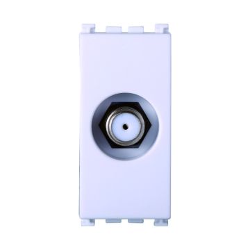 ETTROIT Presa TV satellitare SAT A Vite Tipo F Colore Bianco Compatibile Con Vimar Arkè VA2252B