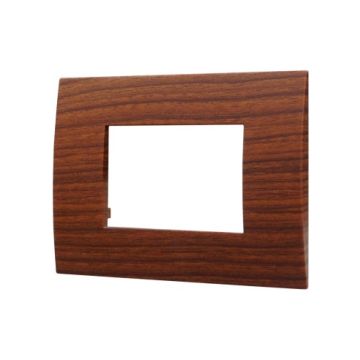 ETTROIT VA83303 Placca Plastica Serie Venus 3P Colore Radica Compatibile Con Vimar Arke 