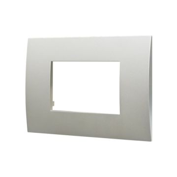 ETTROIT Placca Plastica 3P Serie Venus Colore Silver Compatibile Con Vimar Arke VA83306