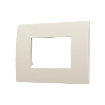 ETTROIT VA83309 Placca Plastica Serie Venus 3P Colore Sabbia Compatibile Con Vimar Arke