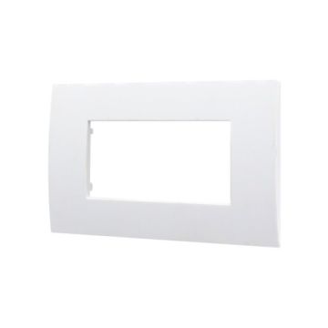 ETTROIT Placca Plastica Serie Venus 4P Colore Bianco Compatibile Con Vimar Arke VA83401