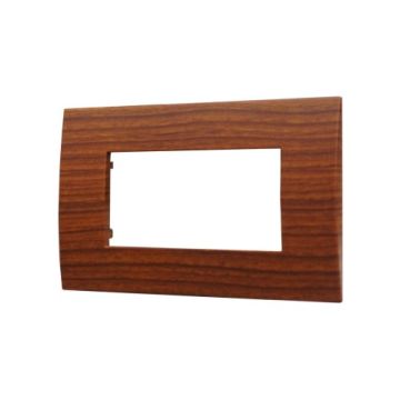 ETTROIT Placca Plastica 4P Colore Radica  Serie Venus  Compatibile Con Vimar Arke VA83403