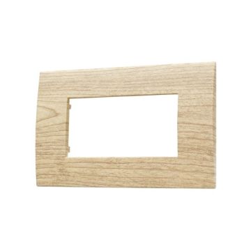 ETTROIT Placca Plastica 4P Colore Legno Chiaro Compatibile Con Vimar Arke VA83404