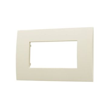ETTROIT Placca Serie Venus 4P Plastica Colore Sabbia Compatibile Con Vimar Arke VA83409