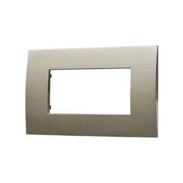 ETTROIT VA83410 Placca Plastica Serie Venus 4P Colore Bronzo Compatibile Con Vimar Arke