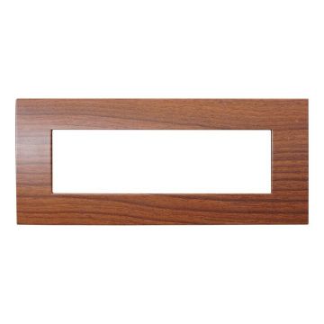 ETTROIT Placca Serie Venus 7P plastica Colore Radica Compatibile Con Vimar Arke VA83703
