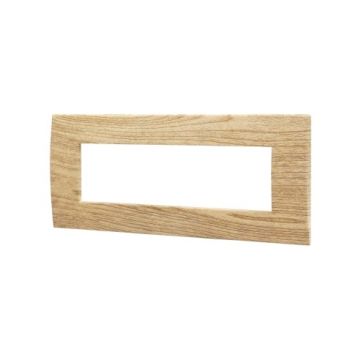 ETTROIT VA83704 Placca Plastica Serie Venus 7P Colore Legno Chiaro Compatibile Con Vimar Arke