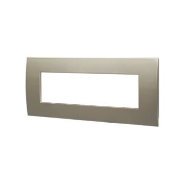 ETTROIT Placca Plastica 7P Colore Titanio Serie Venus Compatibile Con Vimar Arke - VA83708