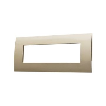 Ettroit VA83710 Placca serie Venus, 7 moduli, plastica, bronzo, compatibile con serie Vimar Arkè