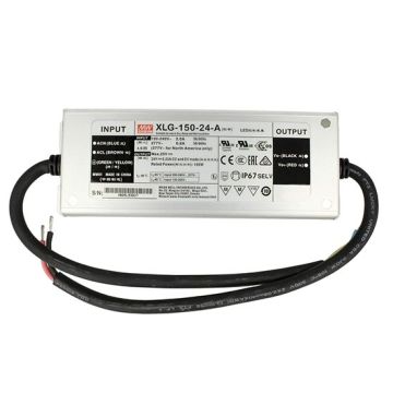 MeanWell XLG-150-24-A AC/DC LED driver transformer 150w 24V 6.25A 100-305V adjustable built-in potentiometer PFC function Waterproof IP67