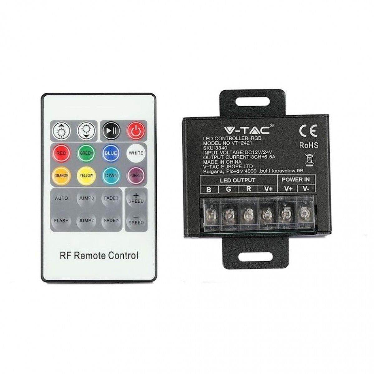 VBESTLIFE Télécommande LED RF Télécommande RF LED Gradateur tactile
